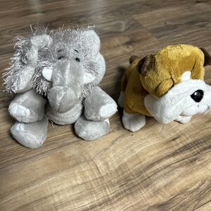 Webkinz Bulldog Plush And Elephant 8” Stuffed Animal